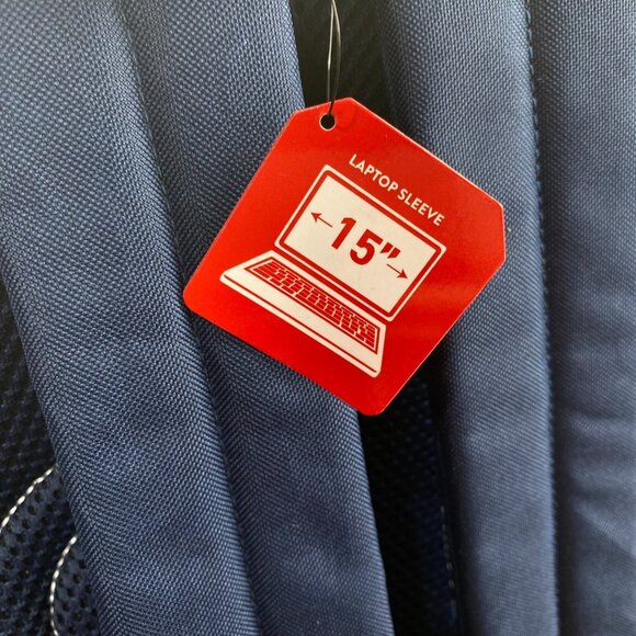 Champion 15” Backpack Navy Blue cript Logo,Laptop Sleeve,Padded Straps New - Picture 6 of 16